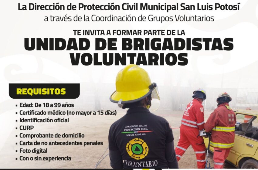 Abre Gobierno de la Capital convocatoria a la ciudadanía para integrarse a la Unidad de Brigadistas Voluntarios