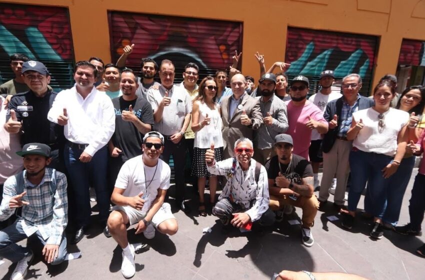 Crece la galería de arte en el Centro Histórico; Alcalde Galindo lanza nueva convocatoria para pintar murales