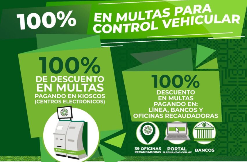  En enero, SEFIN aplica descuentos del 100 por ciento en multas de control vehicular