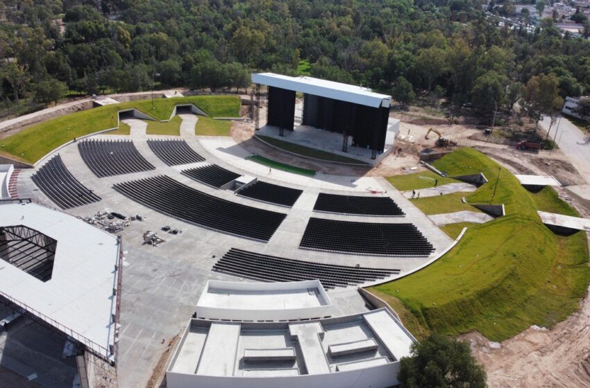 Teatro del parque Tangamanga II, con 80 por ciento de avance