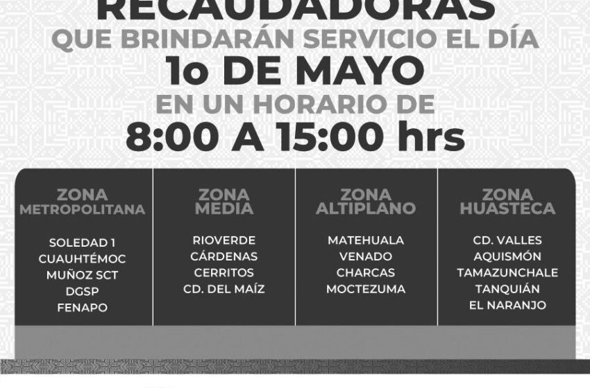 Oficinas Recaudadoras Operarán el 1 de Mayo para Facilitar Trámites de Licencias y Placas Gratuitas