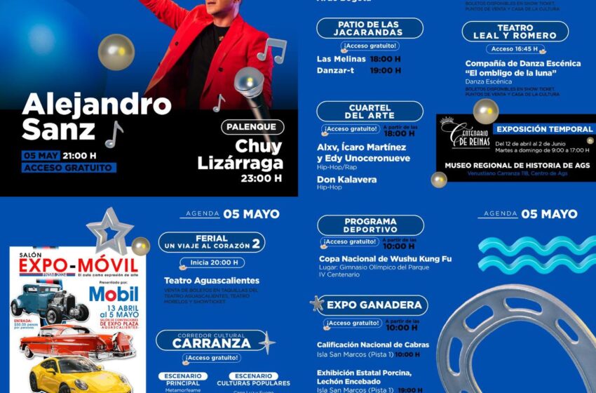  #Nacional | El programa para 5 de mayo, en la Feria Nacional de San Marcos 2024