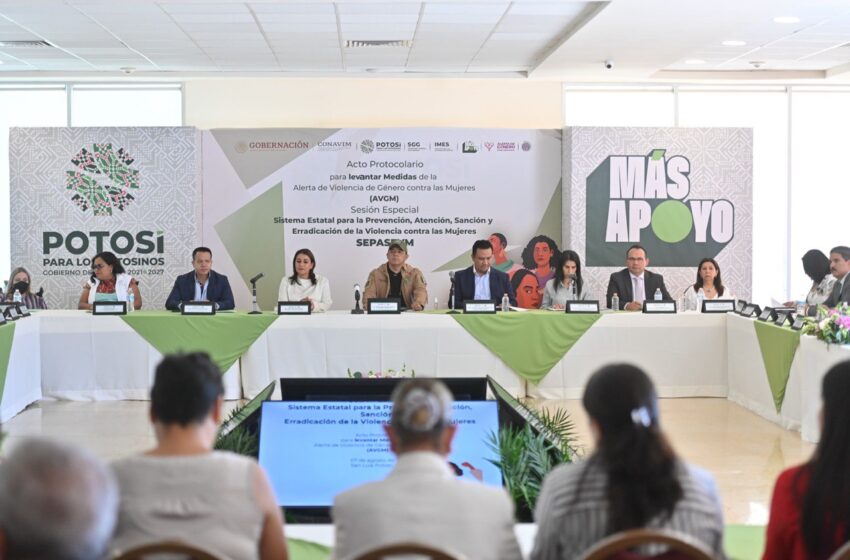  San Luis Potosí retira Alerta de Violencia de Género en tres municipios tras mejoras significativas