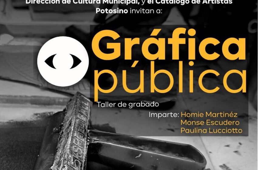 Cultura Municipal continúa con “Taller de Gráfica Pública” en arquería de Palacio Municipal