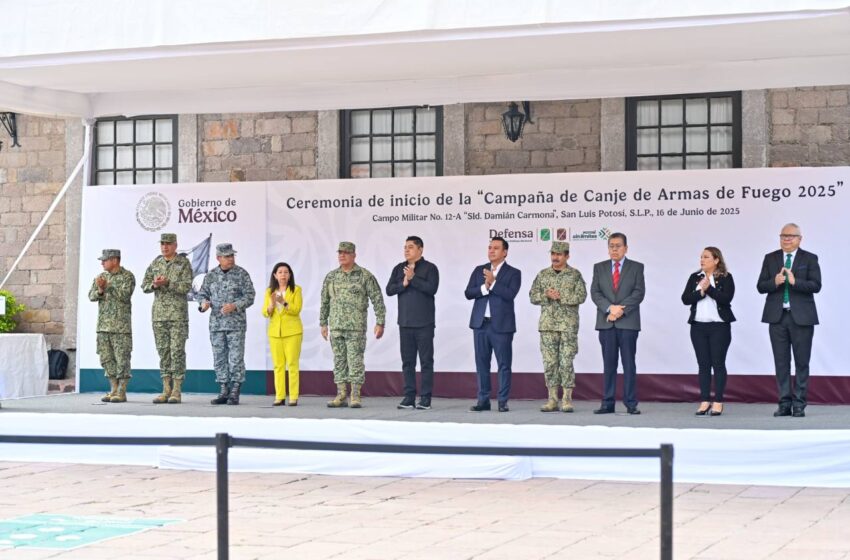 Ricardo Gallardo Cardona Y Sedena Inician Campaña De Canje De Armas De Fuego En El Estado