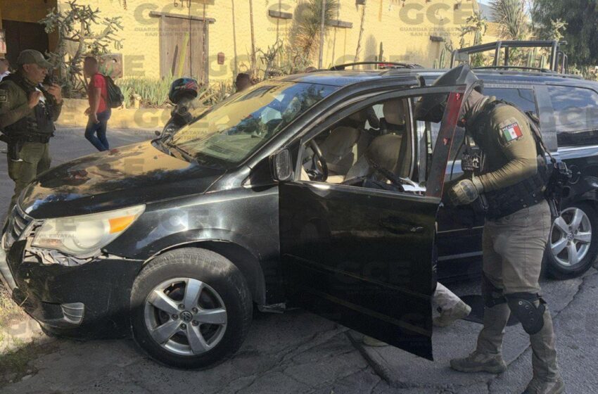 Guardia Civil Estatal Asegura Vehículo Partícipe En Probable Robo Domiciliario En La Capital Potosina