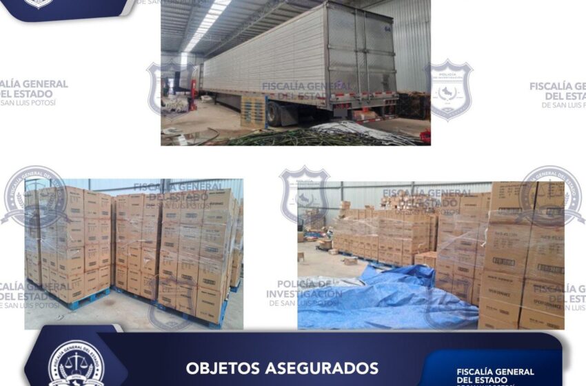  Fiscalía De Slp Ejecuta Cateo Y Recupera Mercancía Robada