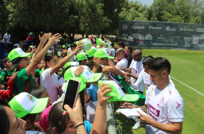 Niñas y niños viven experiencia inolvidable con jugadores del Atlético de San Luis