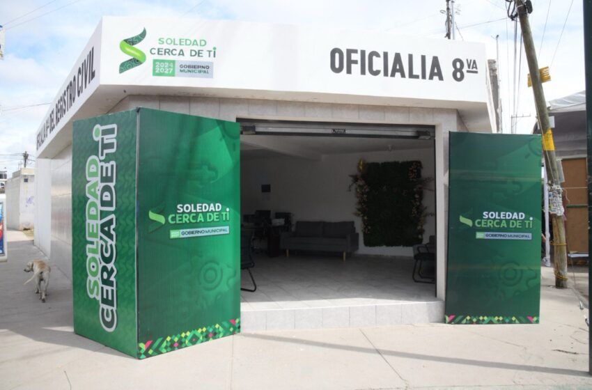 COLONIA SANTO TOMÁS EN SOLEDAD SE COMPLETA CON MÁS SERVICIOS CON NUEVA OFICIALÍA DEL REGISTRO CIVIL