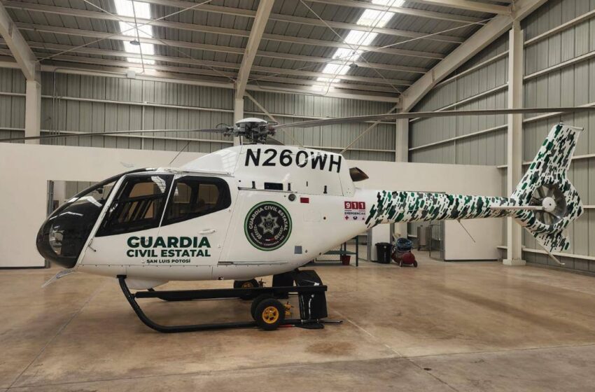 LLEGA NUEVO HELICÓPTERO PARA FORTALECER LA SEGURIDAD DE SLP: RICARDO GALLARDO
