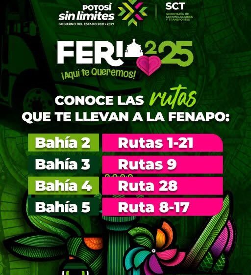  QUÉ RUTAS DE TRANSPORTE TE LLEVAN A LA FENAPO 2025