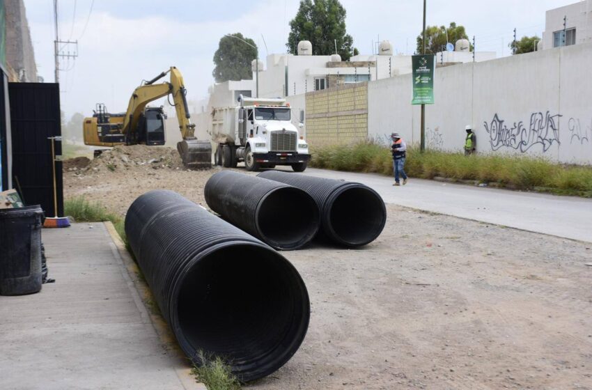 EN TIEMPO Y FORMA, COLECTOR PLUVIAL EN PRIVADAS DE LA HACIENDA AVANZA EN SU CONSTRUCCIÓN