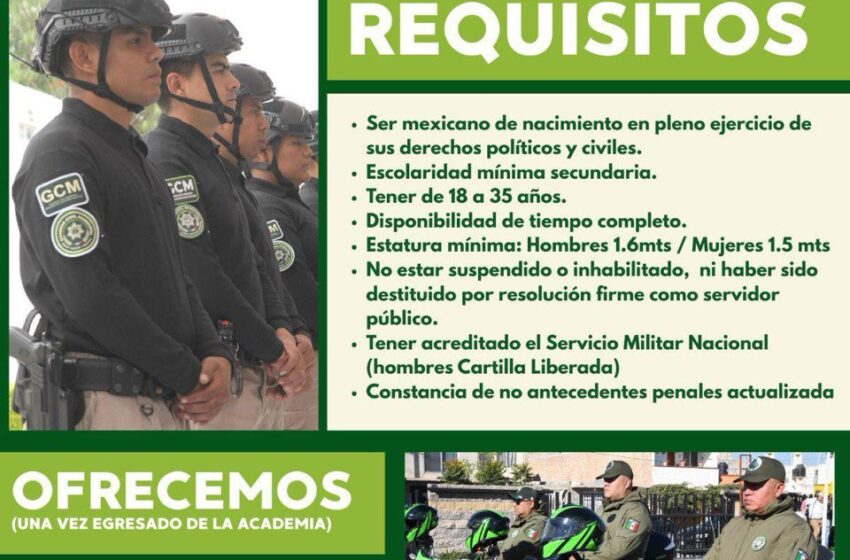 AYUNTAMIENTO DE SOLEDAD INVITA A HOMBRES Y MUJERES DE VOCACIÓN A INTEGRARSE A LAS FILAS DE LA GUARDIA CIVIL MUNICIPAL