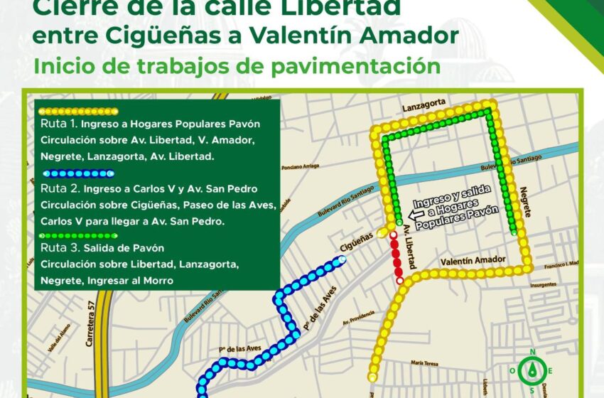  Seguridad Vial de Soledad anuncia rutas alternas por obras en Av. Libertad