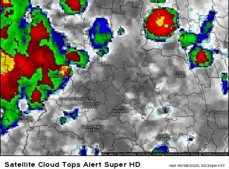  SAN LUIS POTOSÍ SE MANTIENE ALERTA POR LLUVIAS Y TORMENTAS
