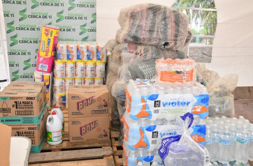DIF MUNICIPAL DE SOLEDAD HABILITA CENTROS COMUNITARIOS PARA RECABAR VÍVERES PARA LA ZONA HUASTECA