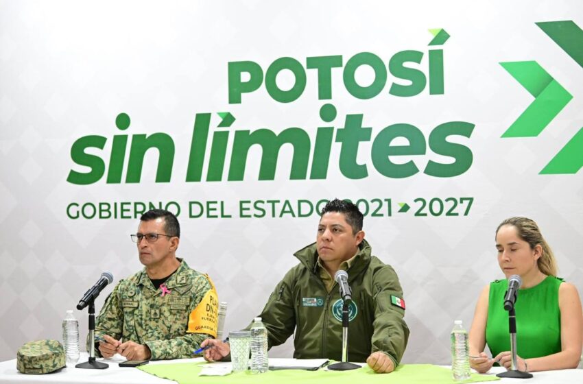 RICARDO GALLARDO INFORMA A LA PRESIDENTA CLAUDIA SHEINBAUM SOBRE OPERATIVOS DE APOYO EN LA HUASTECA