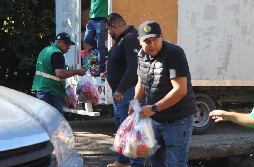  ENTREGAN APOYOS A FAMILIAS AFECTADAS POR LLUVIAS EN LA HUASTECA POTOSINA