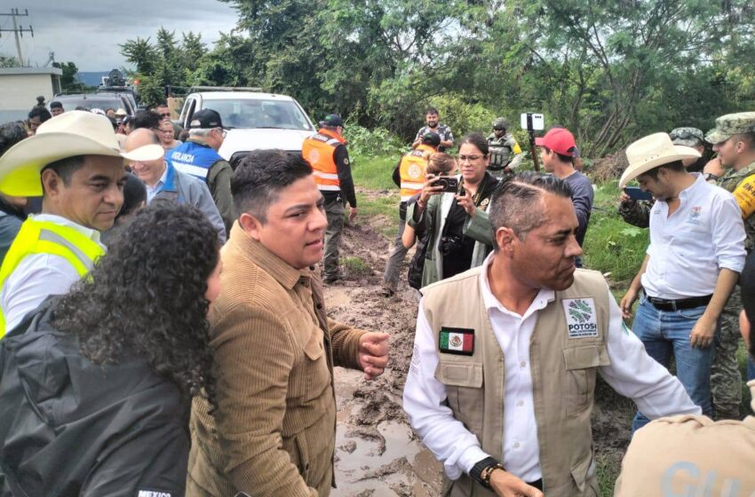  GOBERNADOR RICARDO GALLARDO SUPERVISA ATENCIÓN A FAMILIAS AFECTADAS EN LA HUASTECA