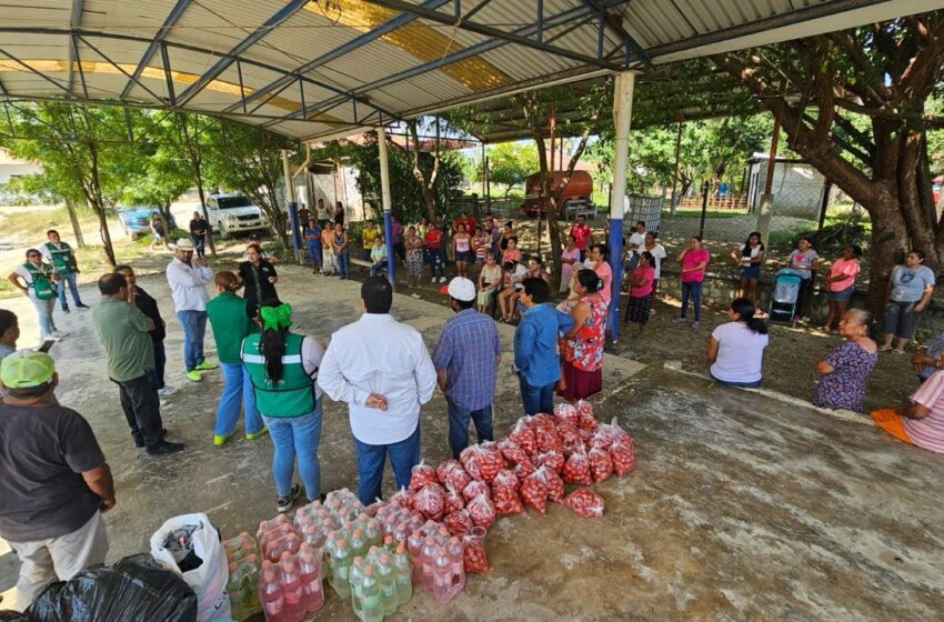 Refuerza Gobierno Estatal apoyo solidario y económico a comunidades de la Huasteca afectadas por lluvias