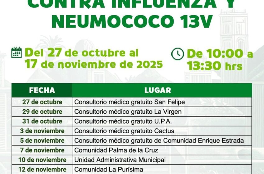 ESTE 23 DE OCTUBRE, SOLEDAD ARRANCA CAMPAÑA DE VACUNACIÓN INVERNAL CONTRA LA INFLUENZA