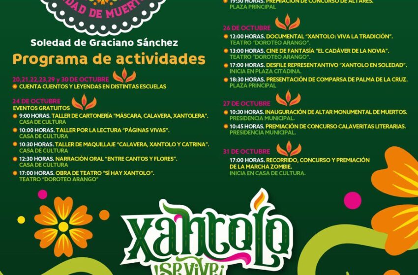 ALCALDE JUAN MANUEL NAVARRO MUÑIZ ENCABEZA PRESENTACIÓN DE ACTIVIDADES DE DÍA DE MUERTOS 2025 EN SOLEDAD