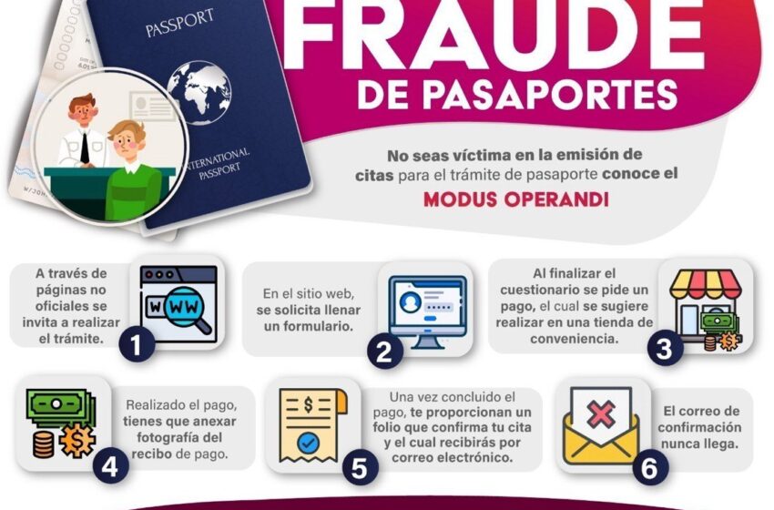 FISCALÍA POTOSINA EMITE RECOMENDACIONES ANTE SITIOS FRAUDULENTOS EN EL TRÁMITE DEL PASAPORTE
