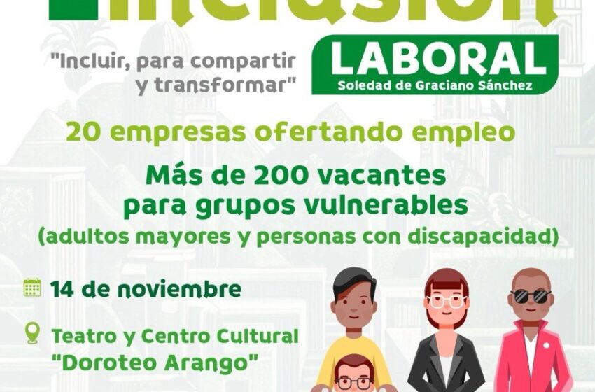 MUNICIPIO DE SOLEDAD OFERTARÁ EMPLEO PARA PERSONAS ADULTAS MAYORES Y CON DISCAPACIDAD