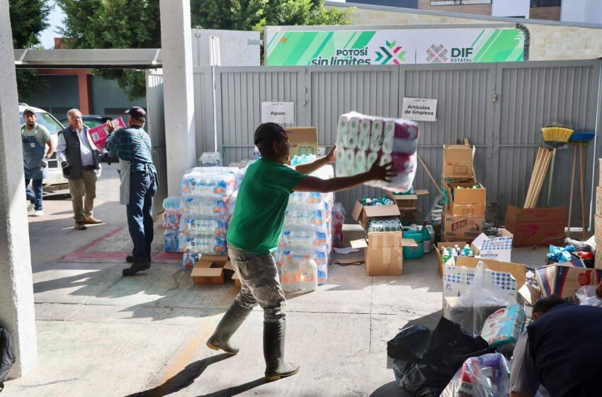 DIF Estatal concreta tercera entrega de víveres a comunidades de la Huasteca