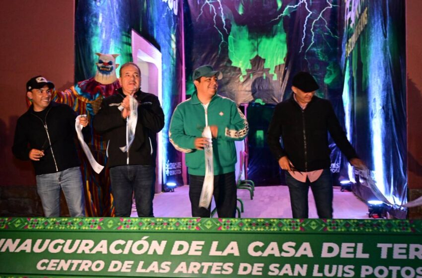 Ricardo Gallardo diversifica actividades por Día de Muertos con la inauguración de la Casa del Terror