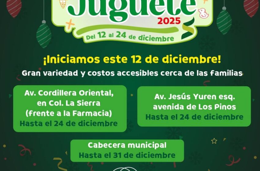  La Feria del Juguete iniciará el 12 de diciembre en Soledad de Graciano Sánchez