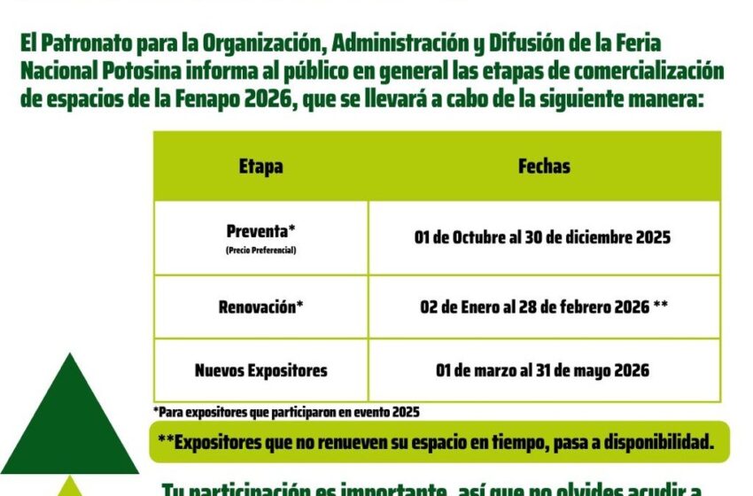  AVANZA LA COMERCIALIZACIÓN DE ESPACIOS PARA LA FENAPO 2026