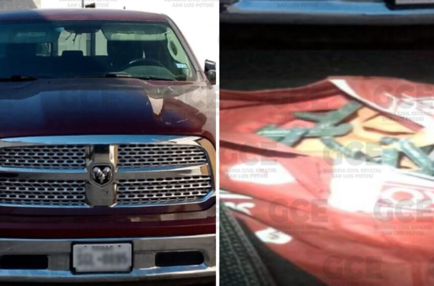  GUARDIA CIVIL ESTATAL ASEGURA CAMIONETA CON REPORTE DE ROBO Y PONCHA LLANTAS