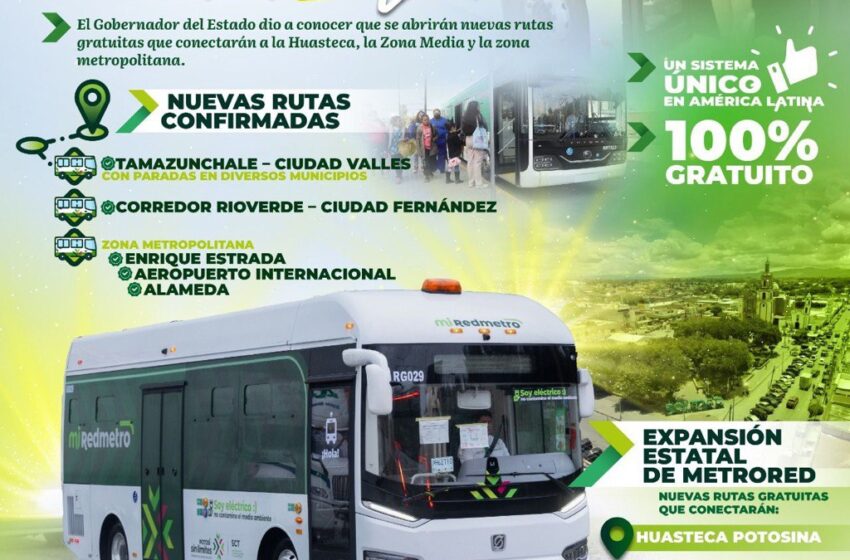  Ricardo Gallardo anuncia expansión de MetroRed para una movilidad sin límites