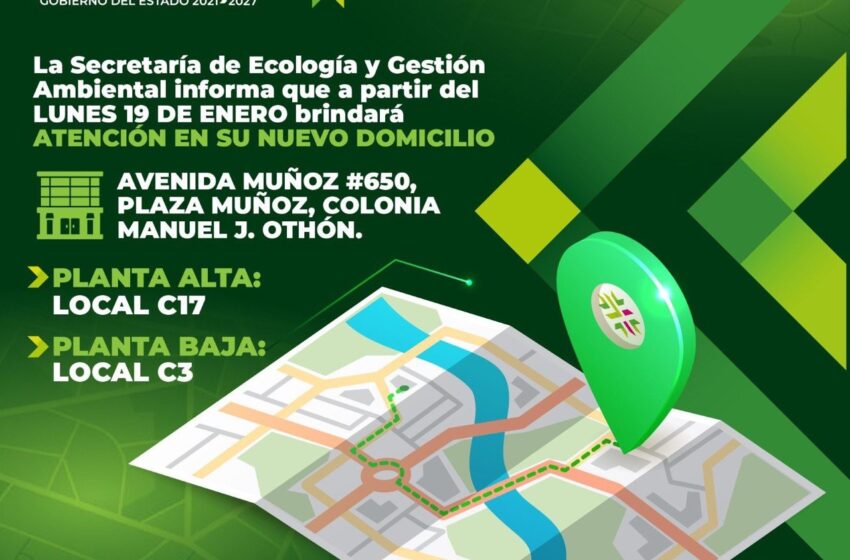  SEGAM cambia de oficinas a partir del 19 de enero