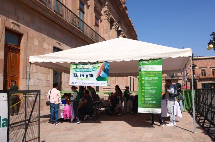  Refuerzan brigadas de vacunación contra el sarampión en San Luis Potosí