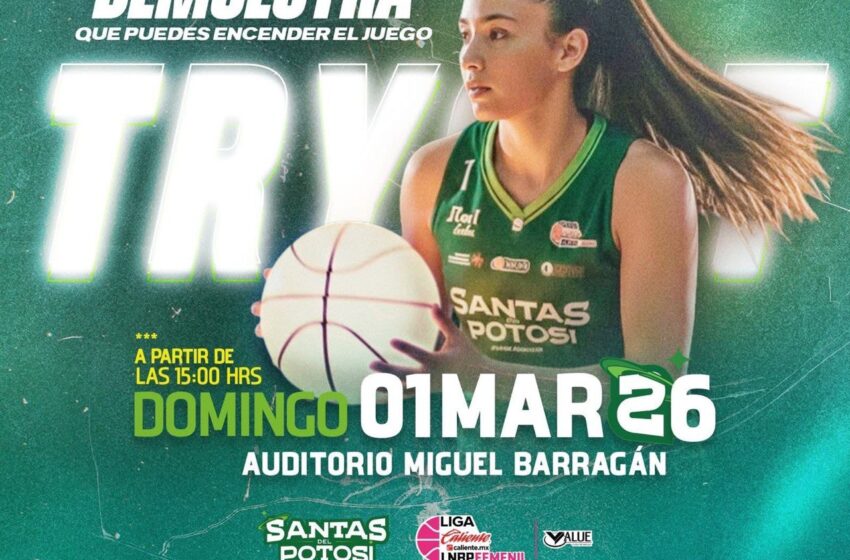  Realizarán tryout de Santas del Potosí para temporada 2026 de la LNBP Femenil