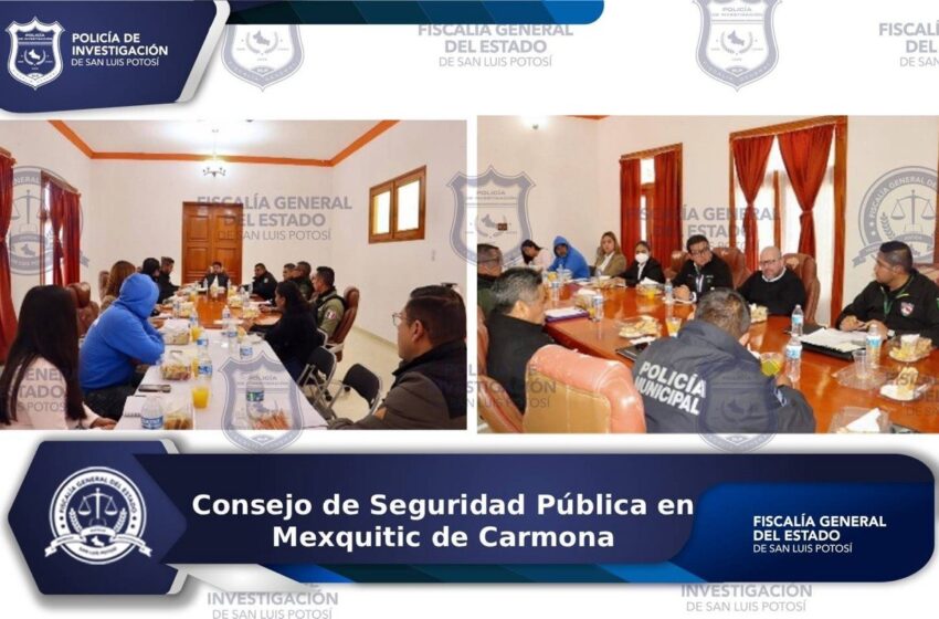  FISCALÍA PARTICIPA EN SESIÓN DEL CONSEJO MUNICIPAL DE SEGURIDAD PÚBLICA EN MEXQUITIC DE CARMONA
