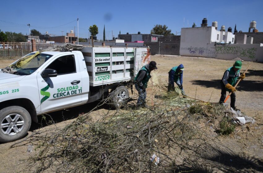  Soledad refuerza jornadas de limpieza en vialidades y espacios públicos