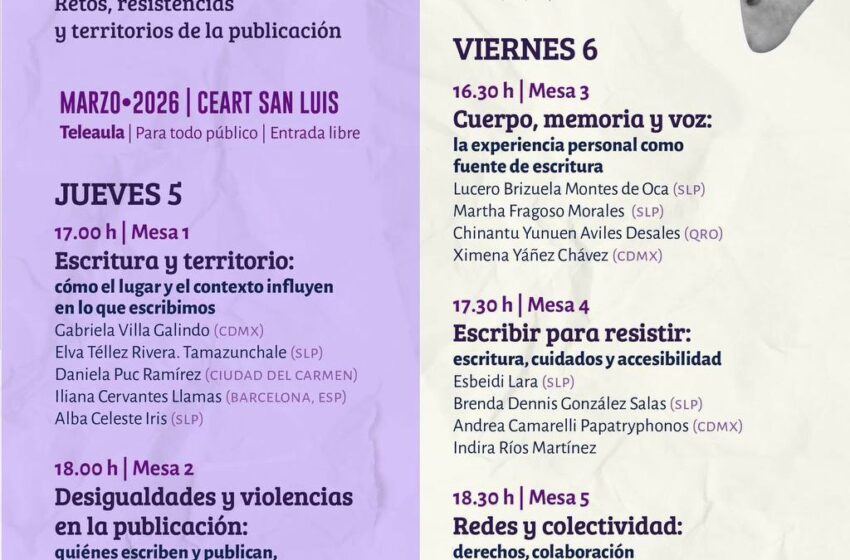  CEART abre un foro nacional sobre mujeres, escritura y publicación