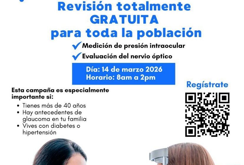  Jornada gratuita de detección de glaucoma este 14 de marzo en centros oftalmológicos de SLP