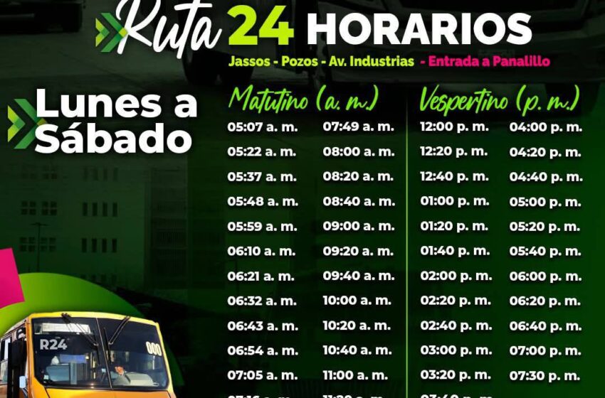  Ruta 24 amplía su recorrido y fortalece la conexión entre San Nicolás de los Jassos, Villa de Pozos y la zona metropolitana