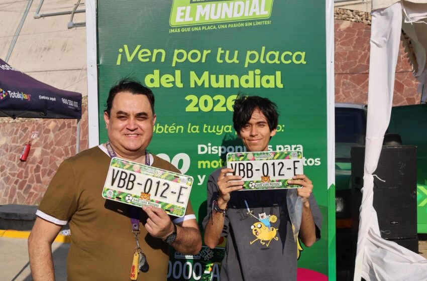  San Luis enciende la pasión mundialista con más de 25 mil placas especiales rumbo a 2026
