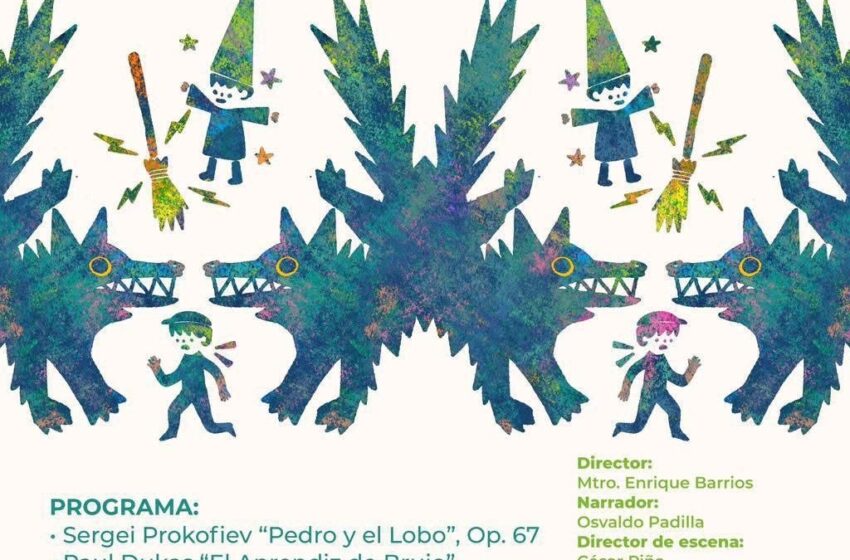  La Sinfónica de San Luis Potosí llevará “Pedro y el Lobo” y “El Aprendiz de Brujo” al Teatro de la Paz por el Día de la Niñez