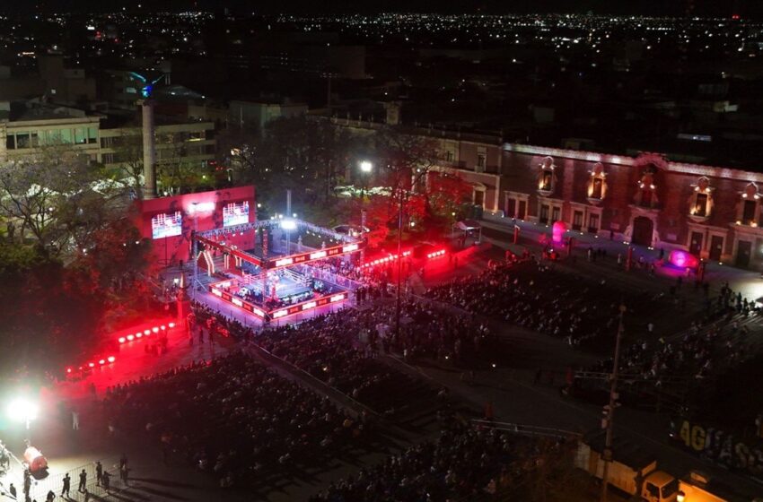  Aguascalientes abre torneo “México Tierra de Victorias” con una función masiva de boxeo en Plaza Patria