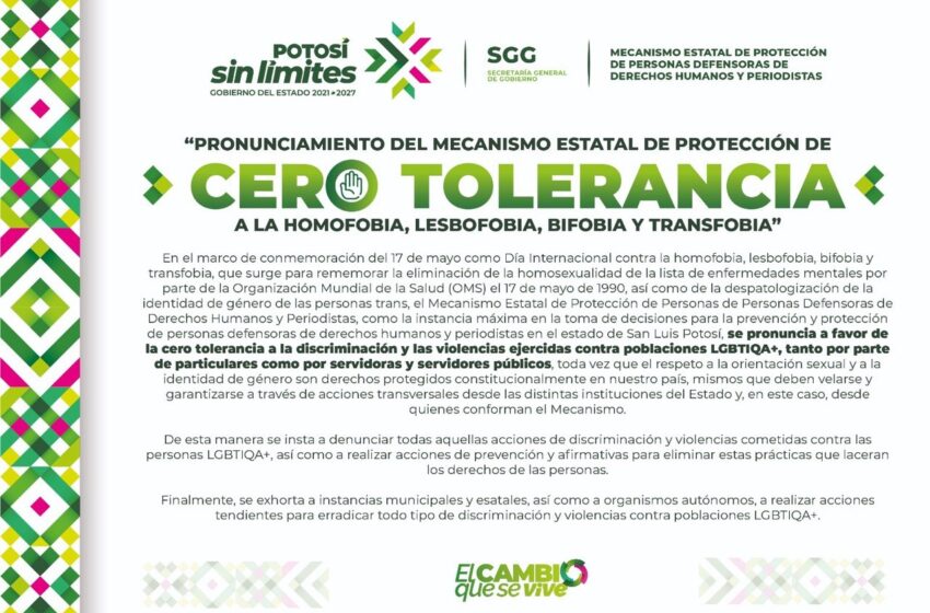  GOBIERNO ESTATAL REFUERZA ACCIONES CONTRA LA DISCRIMINACIÓN