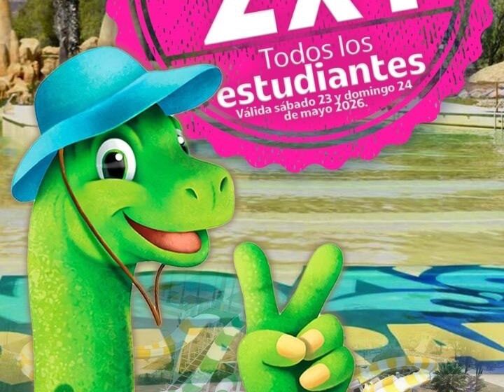  DinOasis Aqua Park lanza promoción 2×1 para estudiantes por su día en el Tangamanga I