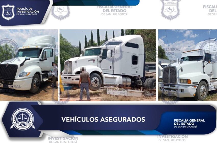  FISCALÍA POTOSINA CUMPLIMENTA ORDEN DE CATEO Y ASEGURA SEIS UNIDADES IRREGULARES EN VILLA DE REYES