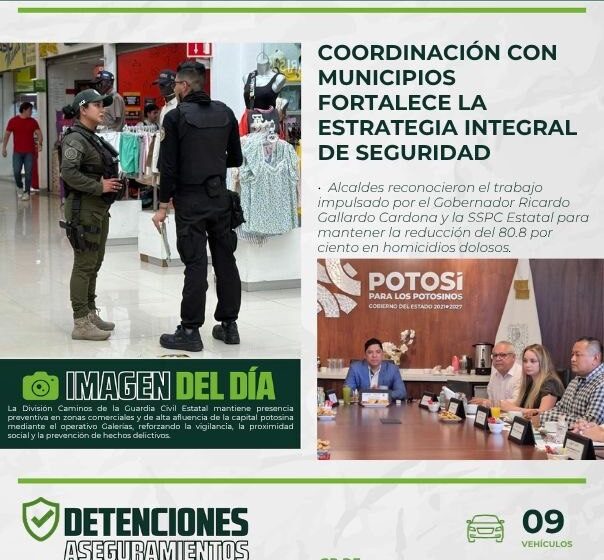  ACCIONES INSTITUCIONALES DE LA GCE CONSOLIDAN LA ESTRATEGIA DE SEGURIDAD EN EL ESTADO