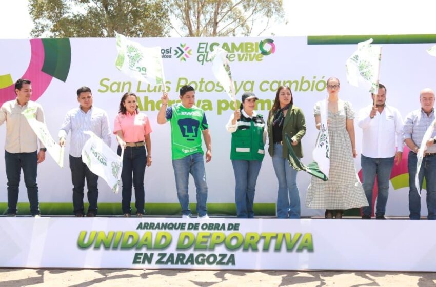  Zaragoza tendrá nueva unidad deportiva; arrancan obra con canchas, juegos y alumbrado
